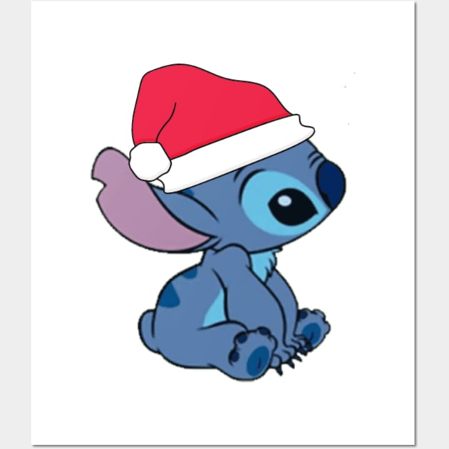 Stitch Christmas Wall Art by Honu Art Studio